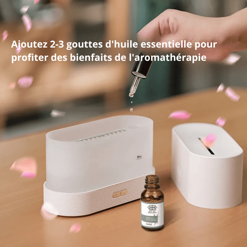 Ajoutez 2-3 gouttes d'huile essentielle pour profiter des bienfaits de l'aromathérapie et éliminer les mauvaises odeurs.