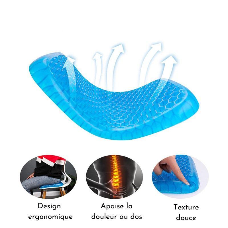 Le coussin d'assise orthopédique AUTOYOUTH est conçu de façon ergonomique, apaise les douleurs du dos et est doux au toucher.