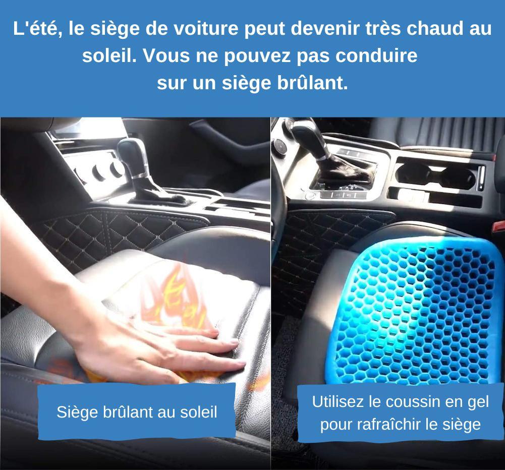 Le coussin d'assise Autoyouth garde sa fraîcheur même sur un siège brûlant en été. Le gel de silicone est souple, doux et léger, en plus de ne pas conduire la chaleur.